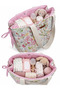 Pink Baby Care Bag, Lunchbag, Floral Patterned 100% Cotton - 2