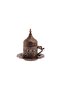 6-Piece Turkish Coffee Set with Ottoman Motifs Copper Color - 5