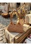 Women's Mango Model Beige Knitted Bag - 2
