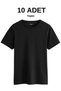 Men's 10-Pack Short Sleeve Loose Crew Neck Basic T-Shirt