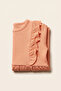 Girl's Long Sleeve Dress with Ruffles, Lycra, Self-Patterned Ottoman Fabric - 2