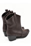 Shane Women's Brown Embroidered Pointed Toe Thick Heeled Western Cowboy Boots - 5
