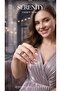 Pink Zircon Stone Heart Steel Ring with Leaf Figure - 2