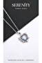 Gray Opal Zircon Stone Heart Figure Steel Necklace