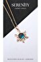 Sky Figured Zircon Stone Sun Steel Necklace