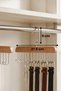 2 Pieces 8 Compartments Wooden Belt Tie Scarf Scarf Hanger Bra Hanger Underwear Hanger - 5