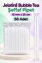 Gelatin Bubble Tea Transparent Straws 12 mm X 22 cm - 50 Pieces