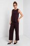 3-Piece Shirt Blouse Trousers Gabardine Set Lby0071 Mürdüm - 5