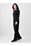 Black Regular Waist Regular Leg Long Knitted Jogger Pants