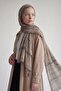 Mink Striped Muslin Shawl - 2