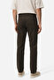 Men's Brown Slim Straight Fit Trousers - 8