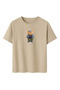 Unisex White Teddy Bear Printed 100% Cotton Oversize Crew Neck T-Shirt - 2