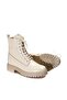 Genuine Leather Cream Women's Sports Boots 146Sza436 - 5
