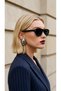 B15 Vintage Women's Sunglasses 51 Ekartman Uv400 Black - 3