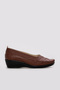 Genuine Leather Red Women's Ballerina Shoes 359ZA023