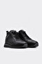 Genuine Leather and Fur Black Men's Sports Boots 856Kma736 - 4