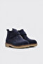 Genuine Leather and Fur Navy Blue Suede Boys' Classic Boots 257Kfa2023 - 4