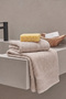Bamboo Towel Set of 3, Soft Textured, High Absorbency, Beige Color
