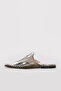 Genuine Leather Gold Women's Flat Slippers 888Za246 - 2