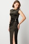Beli Gathered Glitter Sleeveless Dress 26Kekl04043 - 6
