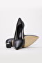Black Patent Leather Women's Thin Heel Shoes 792Za3910 - 4