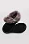 Genuine Leather and Fur Black Suede Women's Classic Boots 710Kza2000 - 3