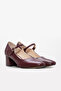 Women's Genuine Leather Block Heel Pack Shoes Comfortable Sole 064Za369 - 5