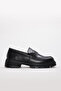 Genuine Leather Black Women's Casual Shoes 217Za610-34 - 2