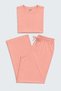 Women's 100% cotton short sleeve pajama set pink - 4