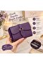 Defne Women's Wallet with Zippered Accordion Paper and Coin Compartment