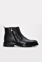 Genuine Leather and Fur Black Men's Classic Boots 951Kma105K