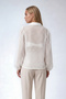 Women's Opaque White Guipure Woven Premium Shirt ALC-X4366 - 4