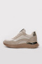 Genuine Leather Beige Gold Women's Casual Shoes 757Za25804 - 2