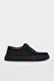 Genuine Leather Navy Blue Nubuck Men's Casual Shoes 781Ma254