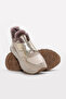 Genuine Leather Fur Beige Gold Women's Casual Shoes 757Kza24056 - 4