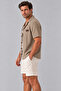 Gabardine Back Roba Detailed Men's Waffle Shirt - 2