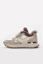 Genuine Leather Fur Beige Gold Women's Casual Shoes 757Kza24056 - 3