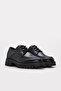 Genuine Leather Black Women's Low Heel Shoes 581Za2841 - 5