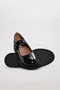 Genuine Leather Black Wrinkled Women's Casual Shoes 210Za254 - 4