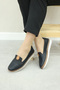 Genuine Leather Black Women's Casual Shoes 139Za500-1