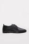 Genuine Leather Black Women's Casual Shoes 310Za5066