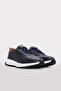 Genuine Leather Navy Blue Men's Casual Shoes 343Ma2014 - 4