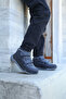 Genuine Leather and Fur Navy Blue Boys' Classic Boots 612Kfa1586-2 - 6