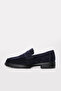 Genuine Leather Navy Blue Suede Men's Classic Shoes 214Kma4091 - 2
