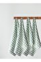 Green Square Pattern 30X50 cm Set of 4 Kitchen Towels
