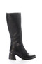Genuine Leather and Fur Black Women's Wedge Heel Boots 064Kza267 - 2