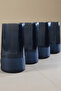 Matte Set of 4 Soft Drink Glasses Blue 520 Cc - 2