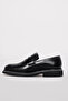 Genuine Leather Black Floater Men's Classic Shoes 867Ma850Eva - 2