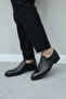Genuine Leather Leather Black Buffalo Deer Men's Classic Shoes 237MA575