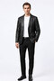 Adrian Black Lined Buttoned Men's Genuine Leather Classic Jacket - 2